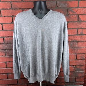 Bramante Men's V-Neck XL Grey Sweater Wool‎